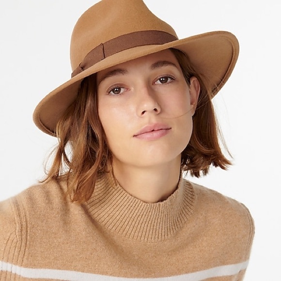 Jcrew Western Fedora Hat Grosgrain Trim 